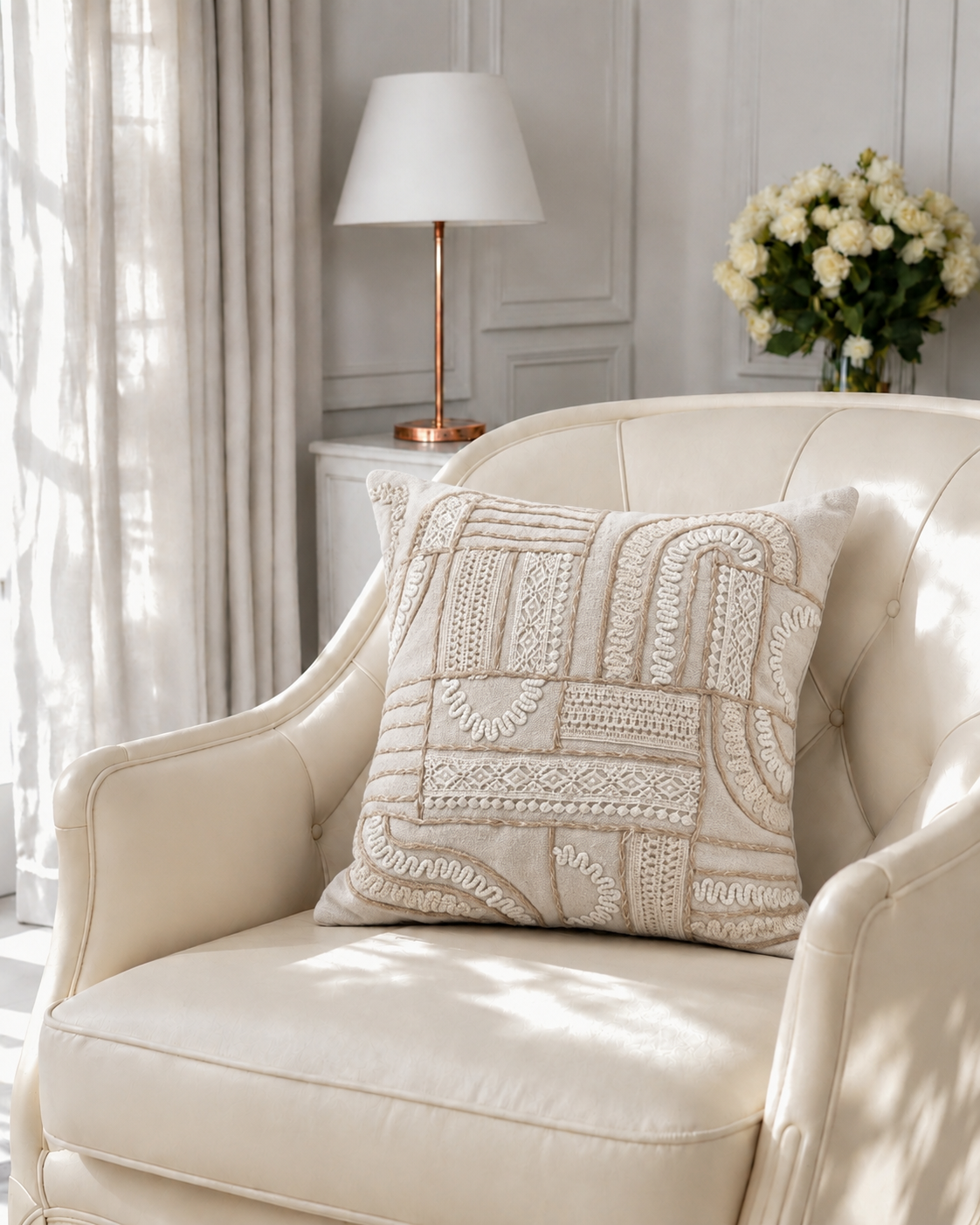 Boho Lace Cushion Cover