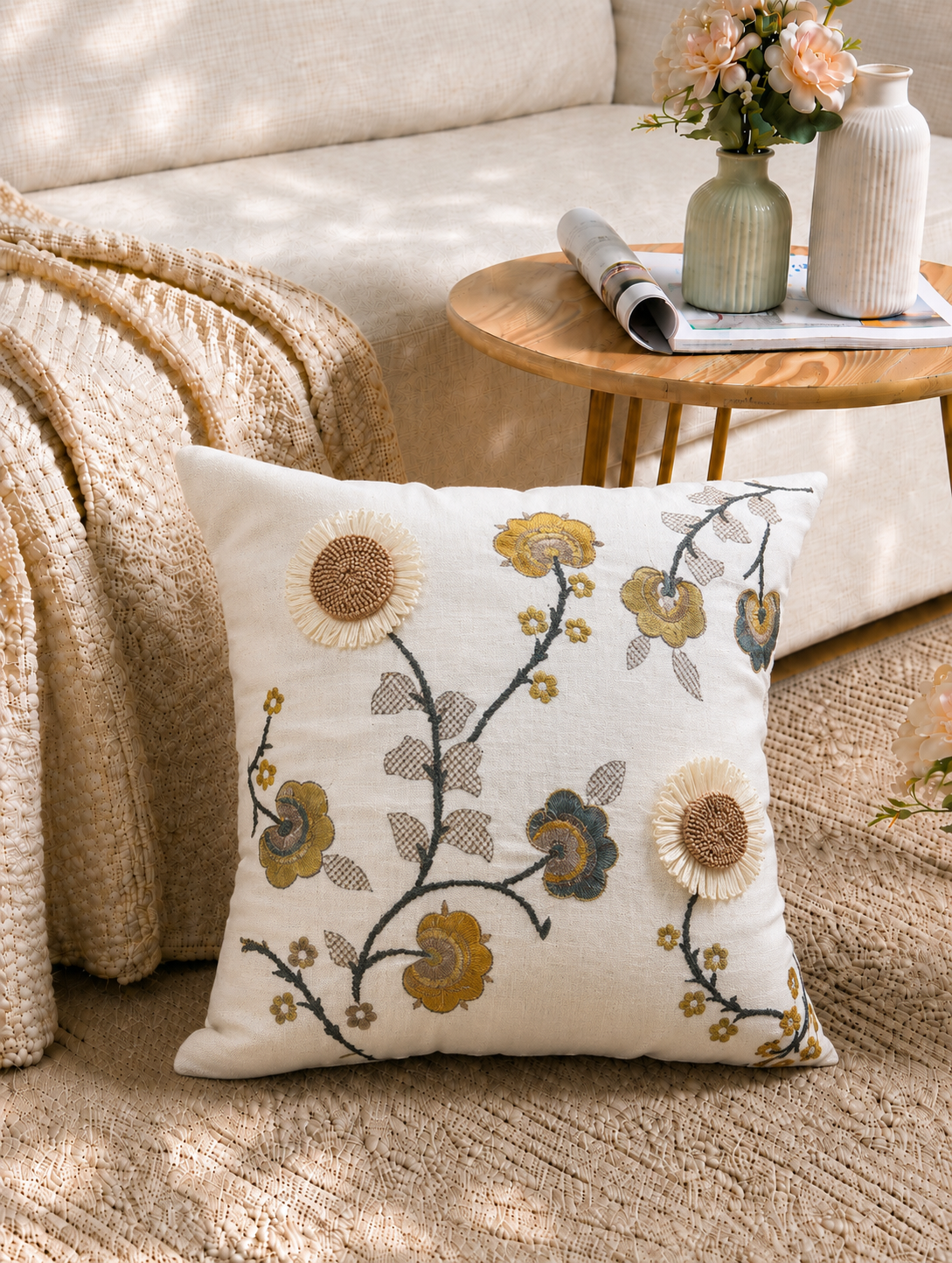 Sienna Mustard Cushion Cover