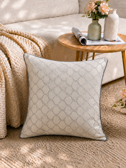 Grey Trellis Cushion Cover