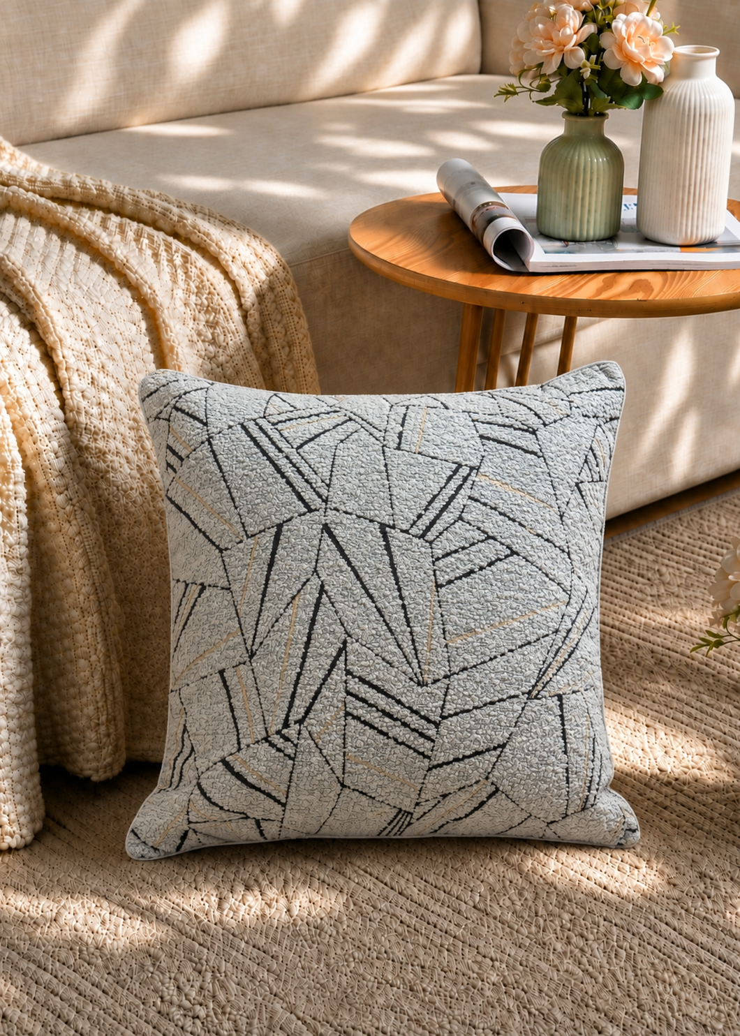 Slate Abstract Cushion Cover