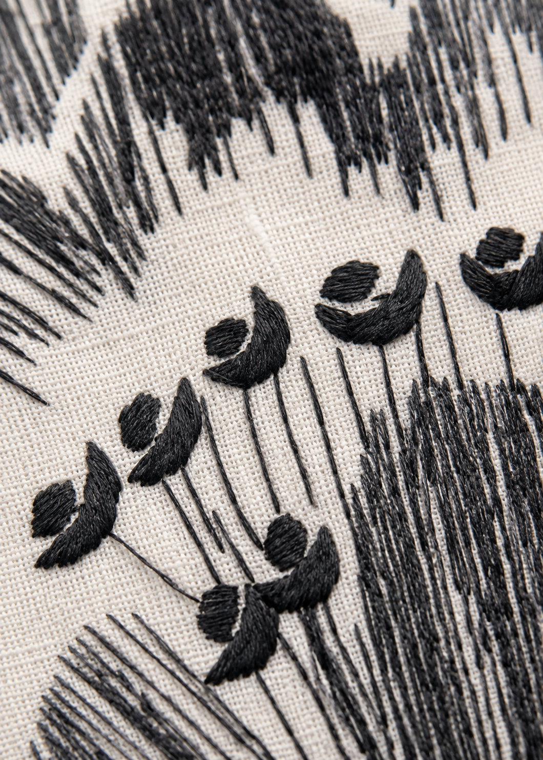 Navy Flora Cushion Cover