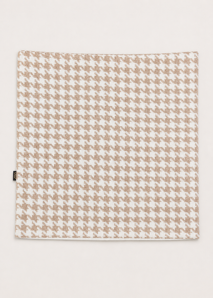 Neutral Houndstooth Cushion Cover