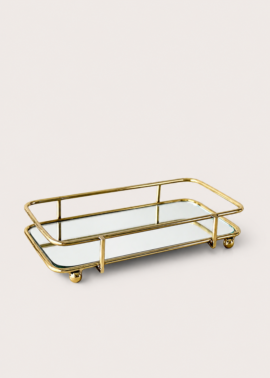 Milan Napkin Mirror Tray - Gold