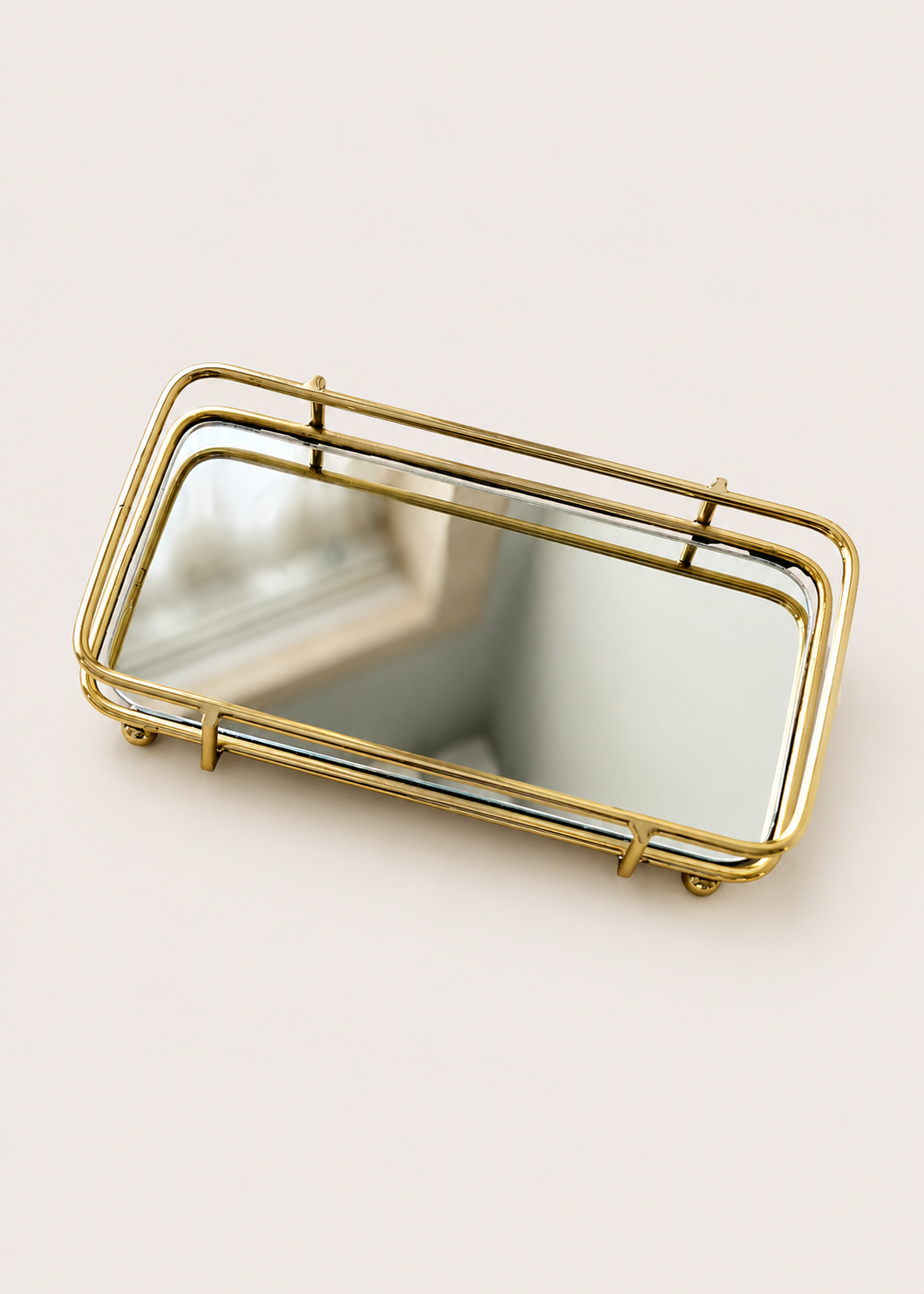 Milan Napkin Mirror Tray - Gold