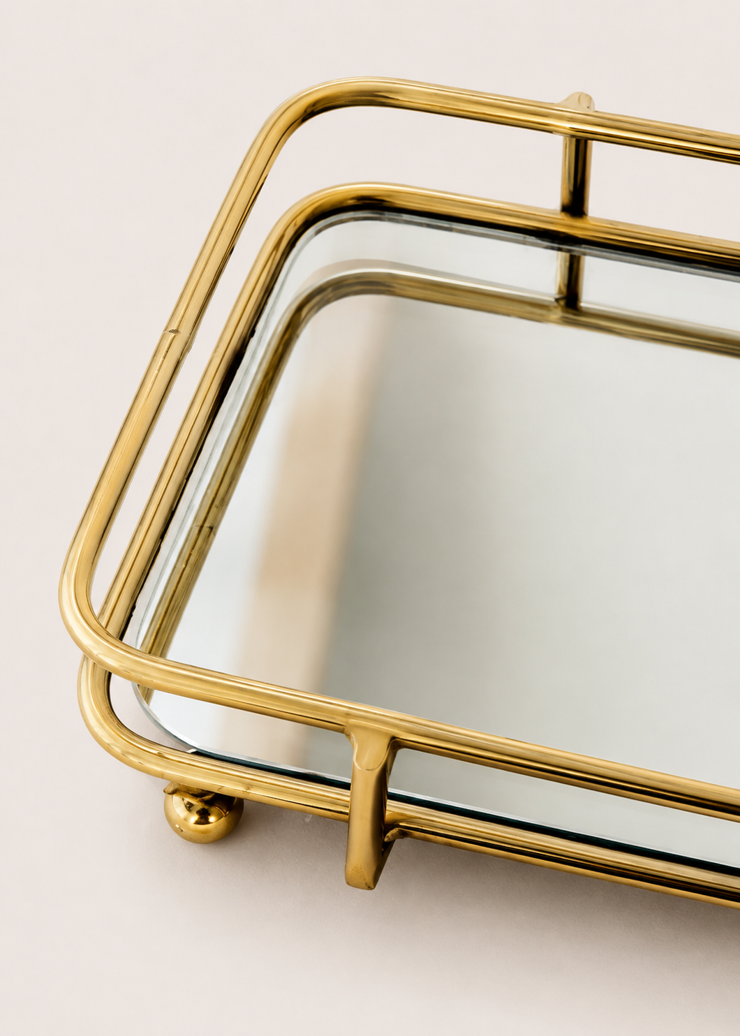 Milan Napkin Mirror Tray - Gold