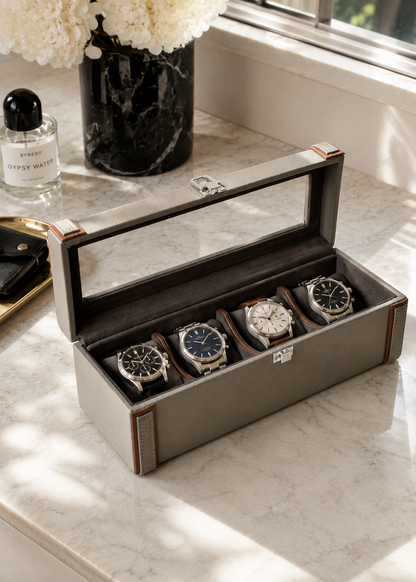 Chronos Glass-Top Watch Box