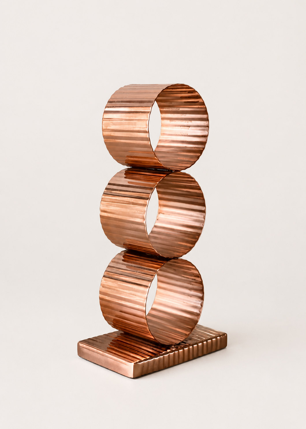 Safi Fluted Napkin Ring Holder - Rose Gold