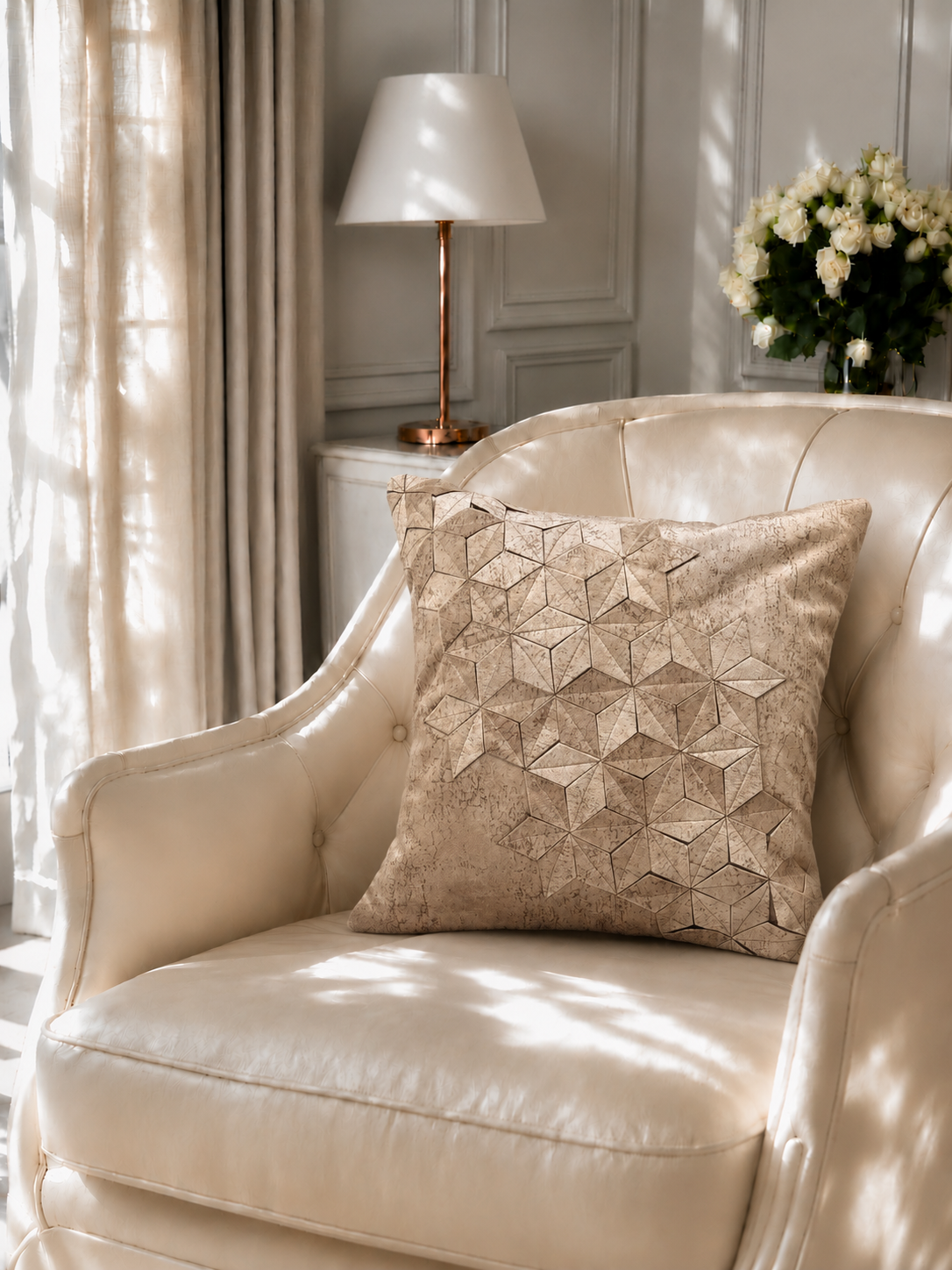Geometrica Dusty Rose Cushion Cover