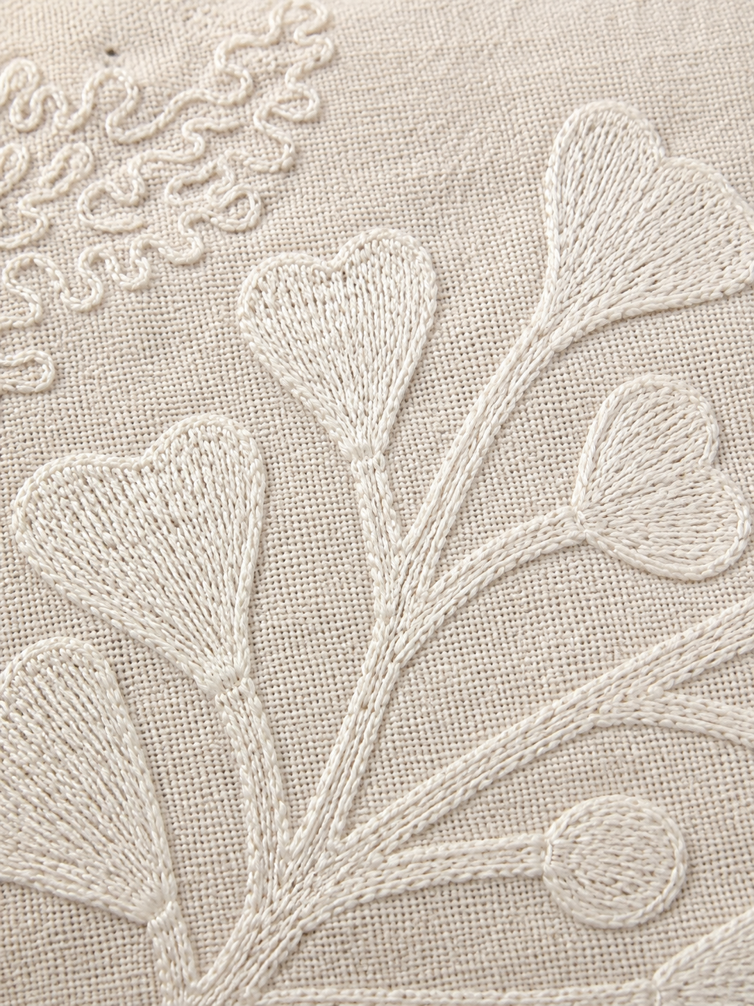 Cream Fern Cushion Cover