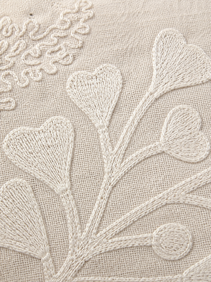 Cream Fern Cushion Cover