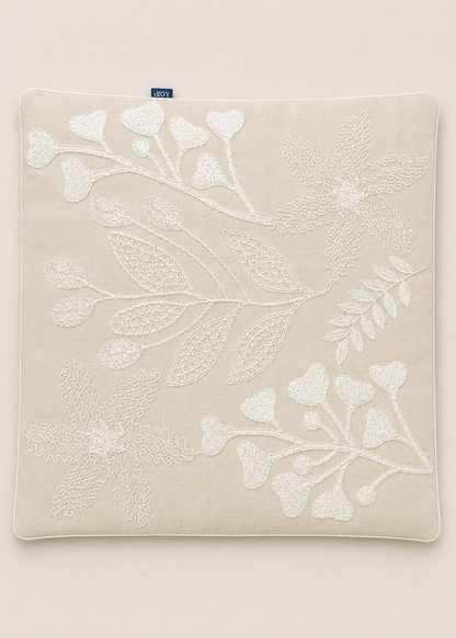 Cream Fern Cushion Cover