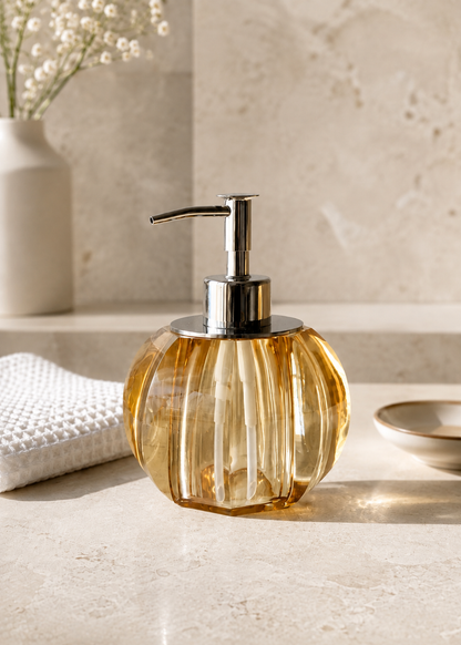 Murky Crystal Bathroom Dispenser - Amber