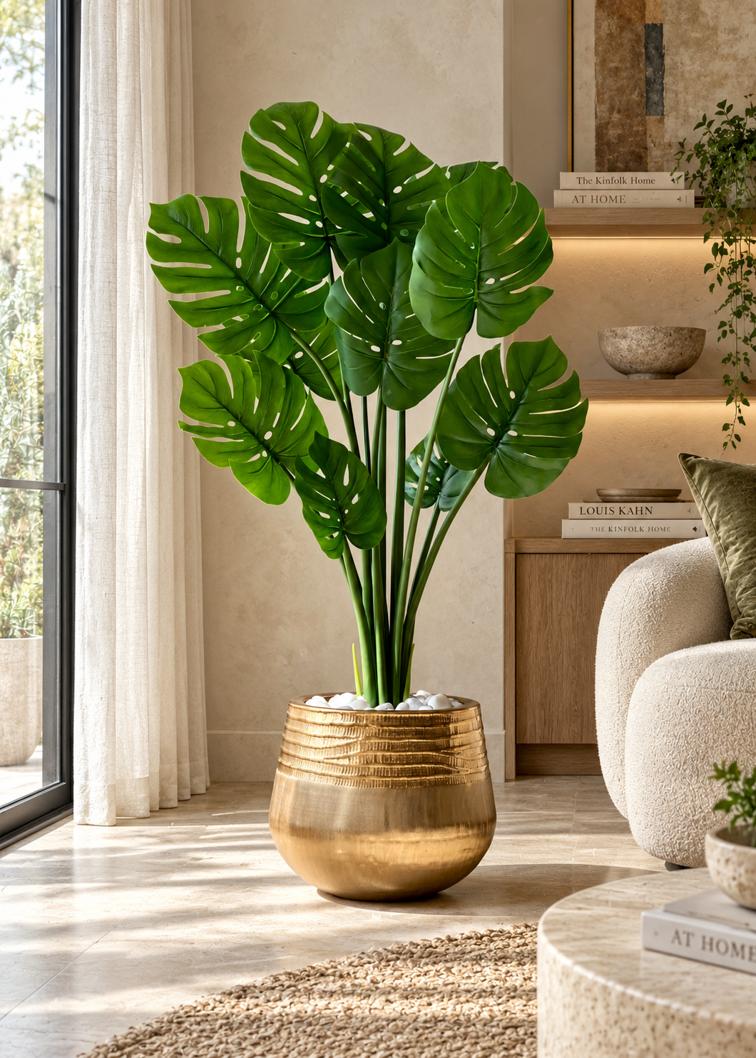 Acropolis Textured Gold Planter
