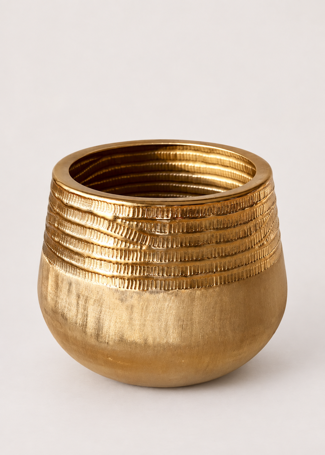 Acropolis Textured Gold Planter