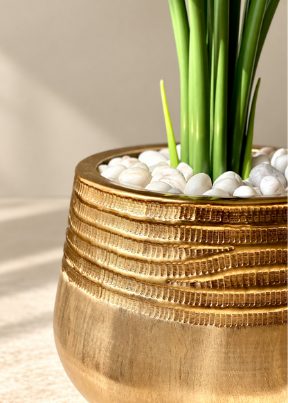 Acropolis Textured Gold Planter