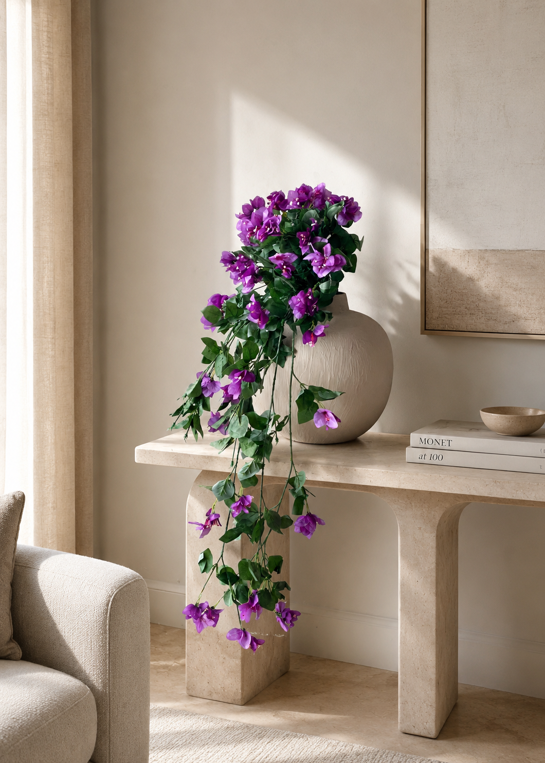 Artificial Purple Bougainvillea Vine Plant