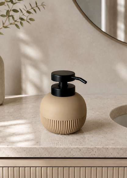 Chaton Round Bathroom Dispenser - Brown