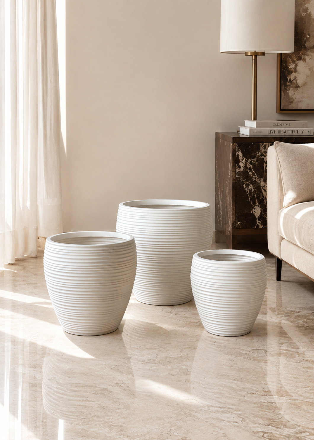 Concentric Planters - White