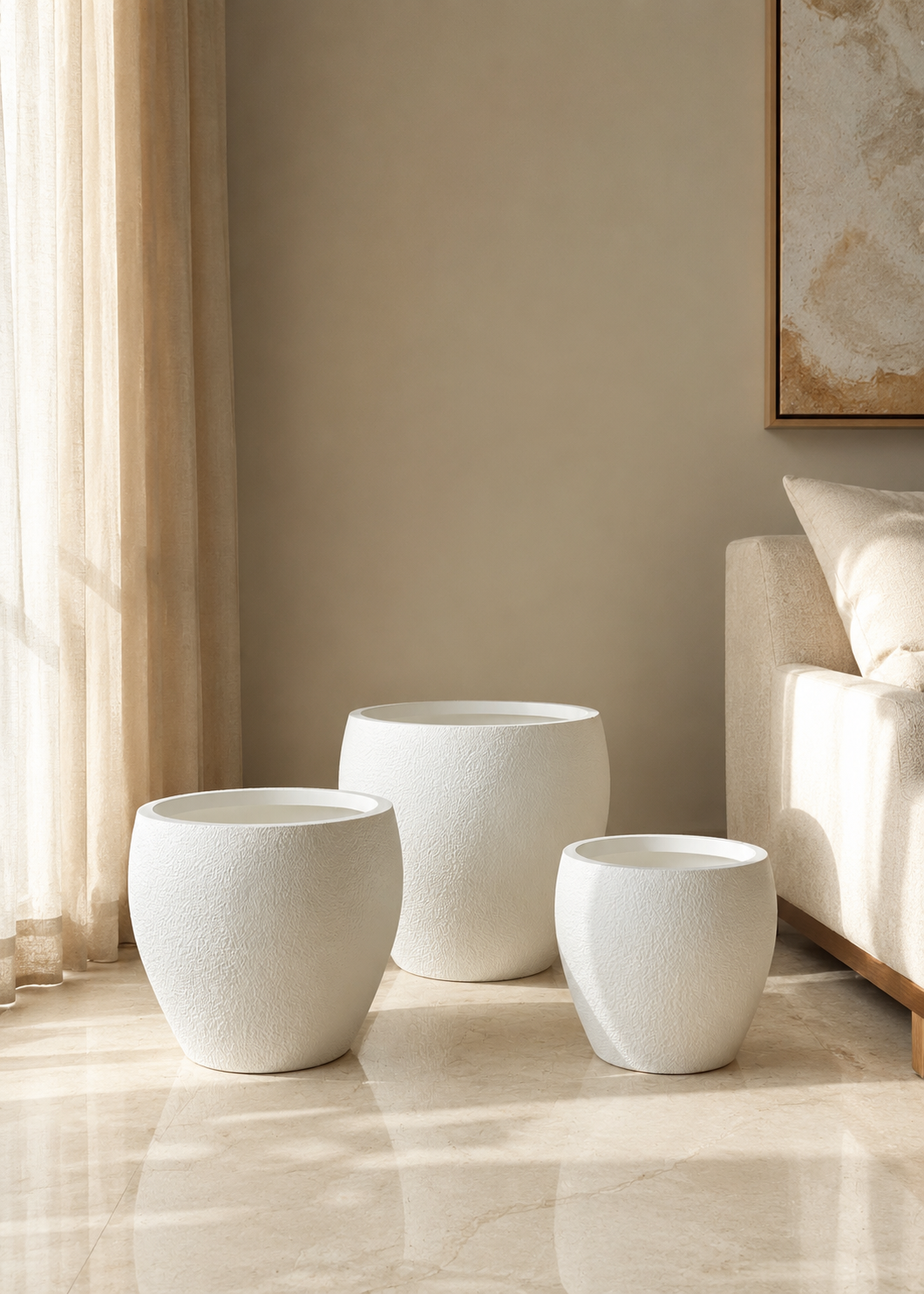 Valence Planters - Chalk White
