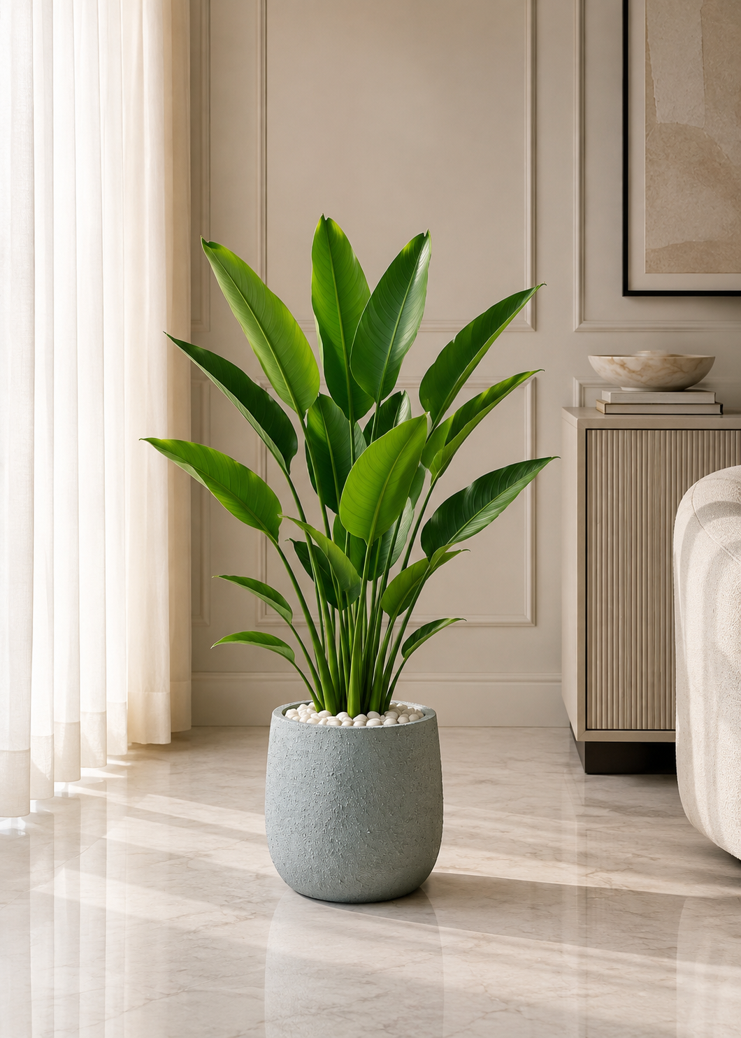 Noa Round Planters - Light Grey