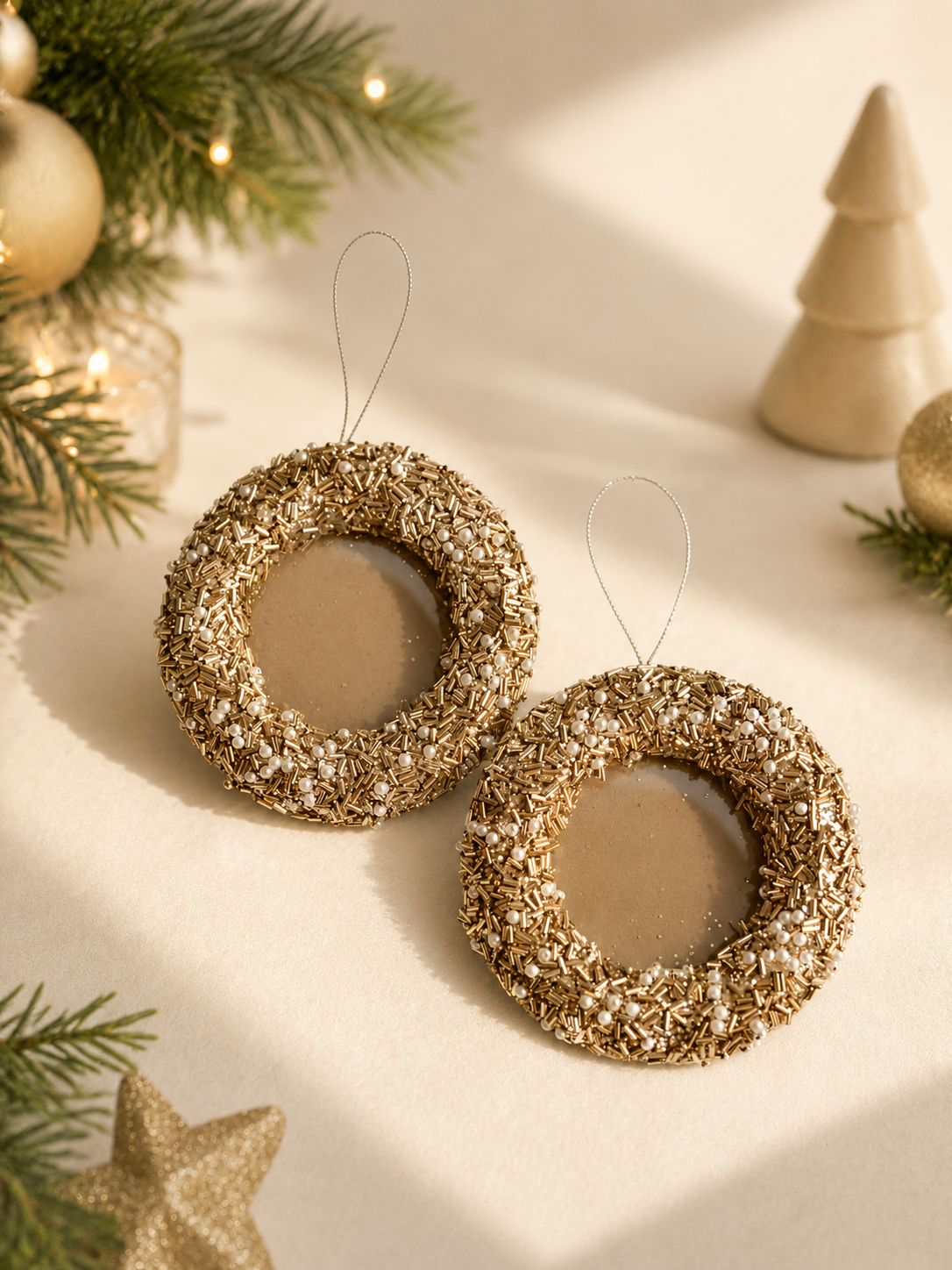 Christmas Frame Hanging - Set of 2