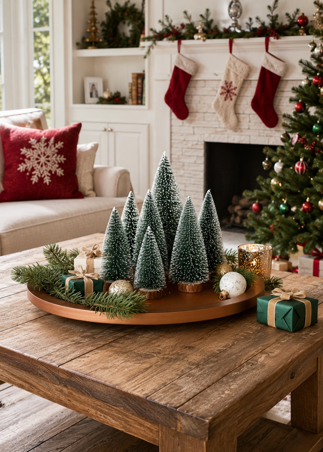 Christmas Frosted Tree - Set of 6
