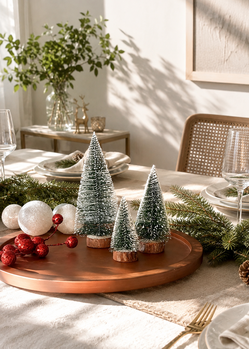 Christmas Frosted Tree - Set of 6
