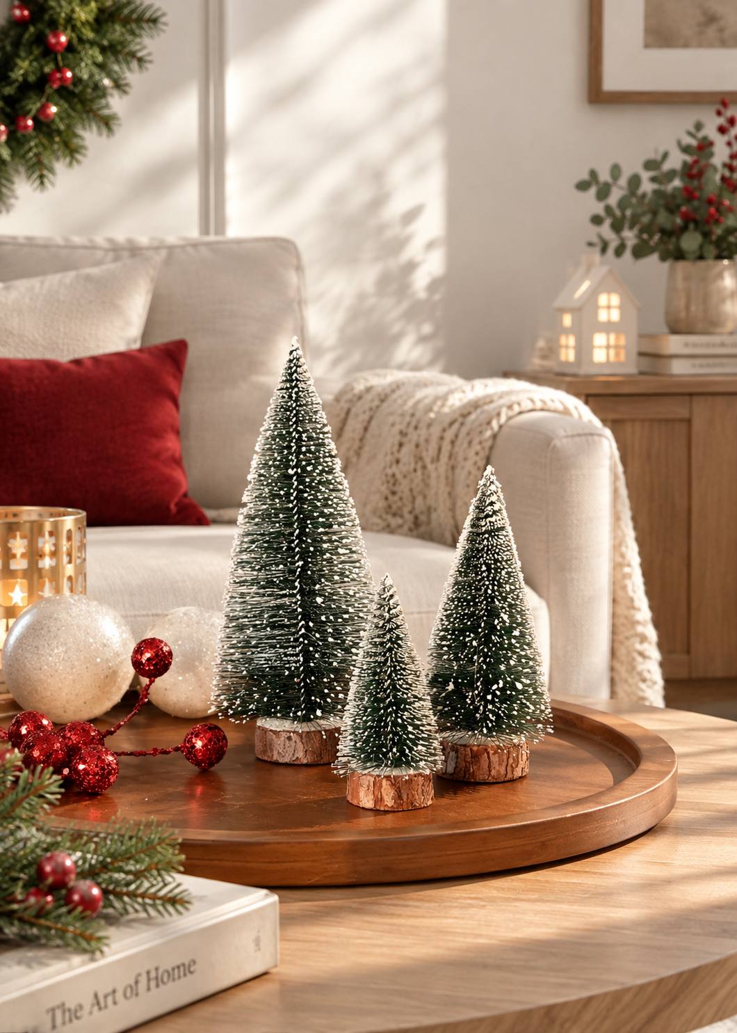 Christmas Frosted Tree - Set of 6