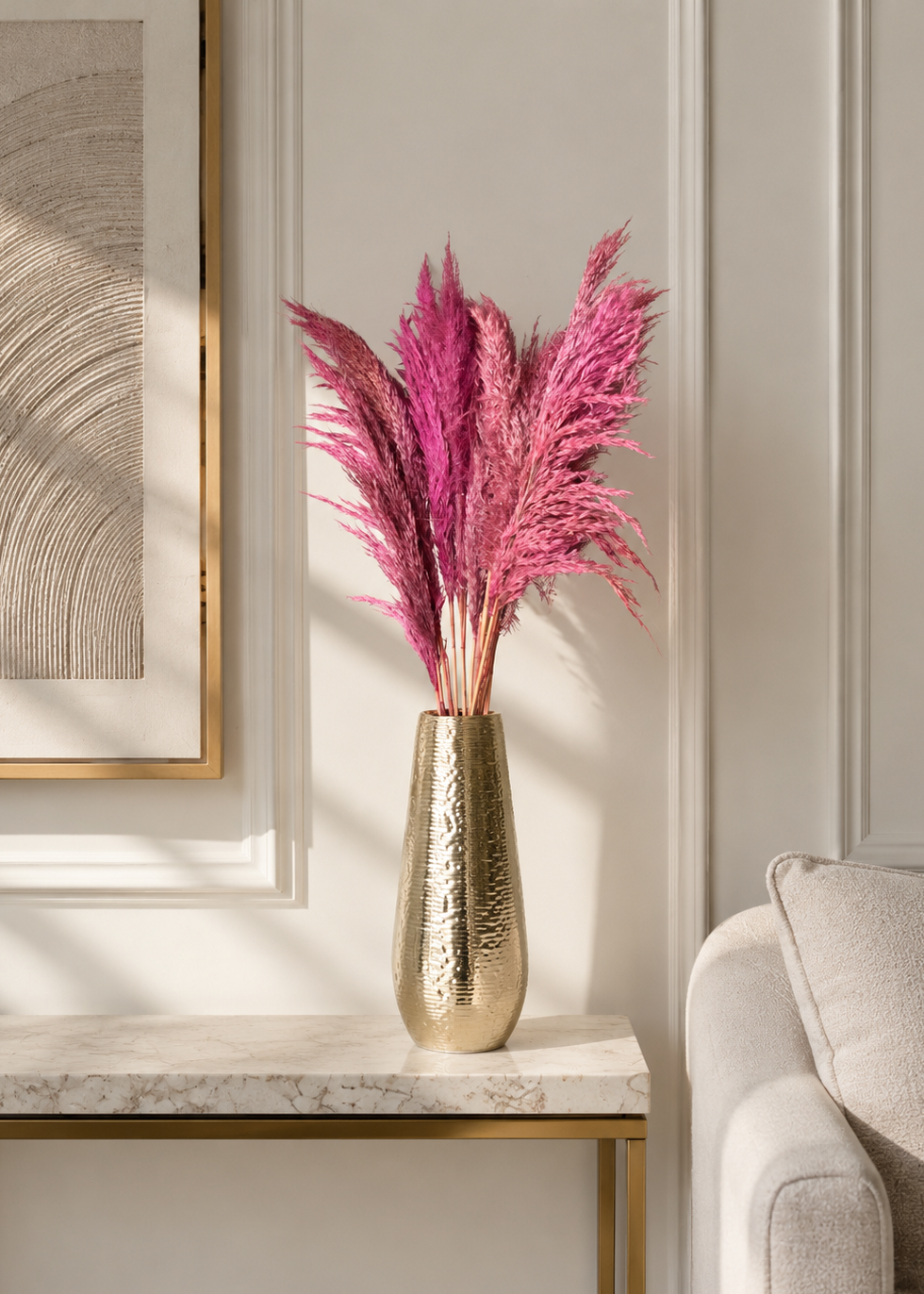 Artificial Feather Pampas Bunch - Pink