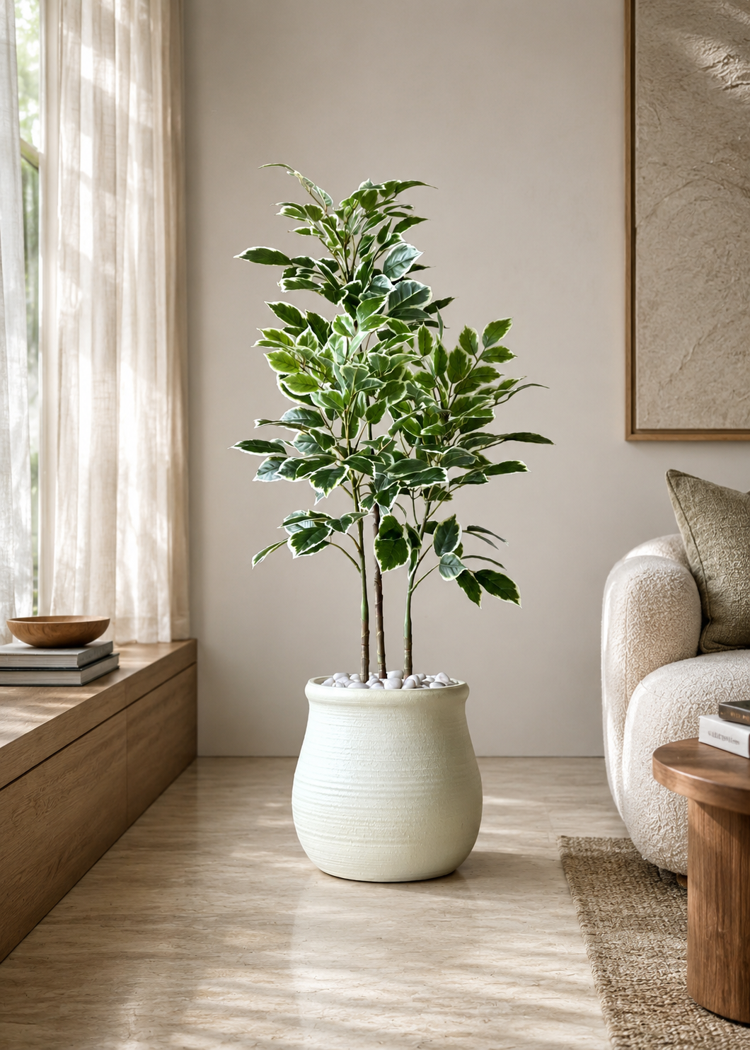 Artificial Benjamin Ficus Plant - 4 Feet