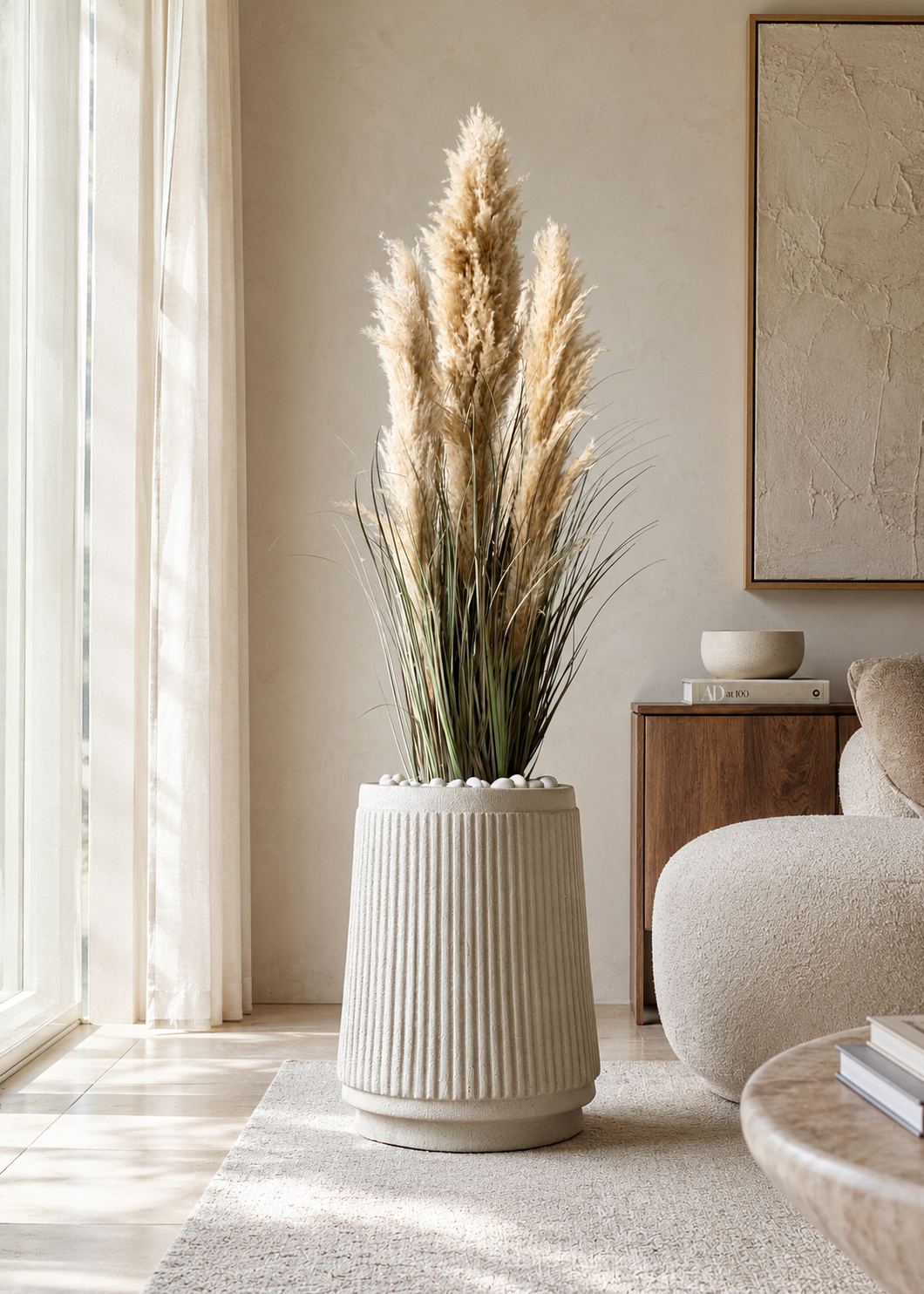 Artificial Luxe Pampas Grass Plant - 4 Feet