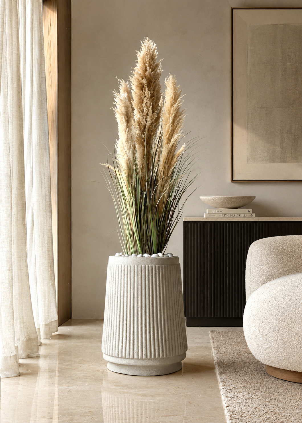 Artificial Luxe Pampas Grass Plant - 4 Feet