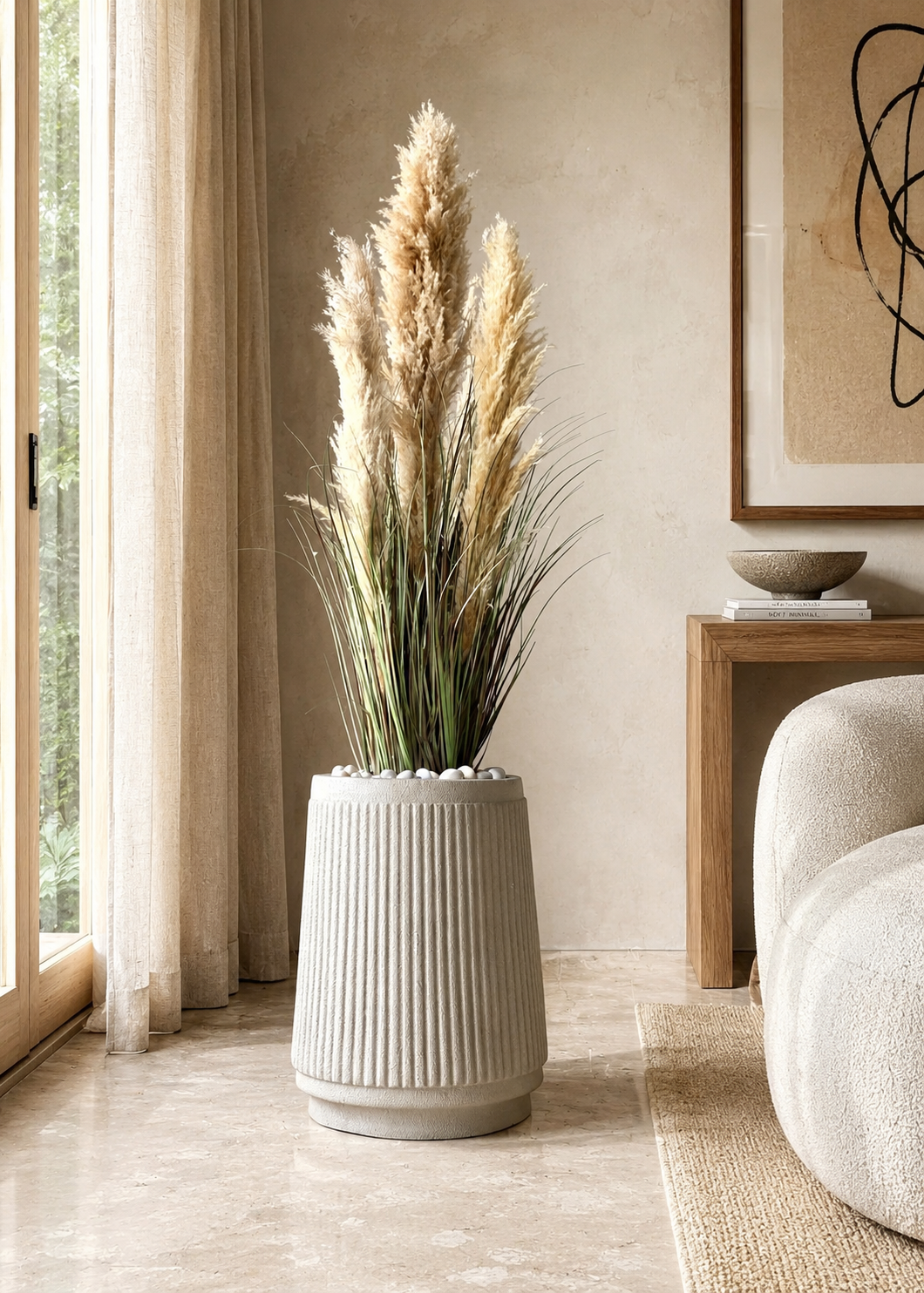 Artificial Luxe Pampas Grass Plant - 4 Feet