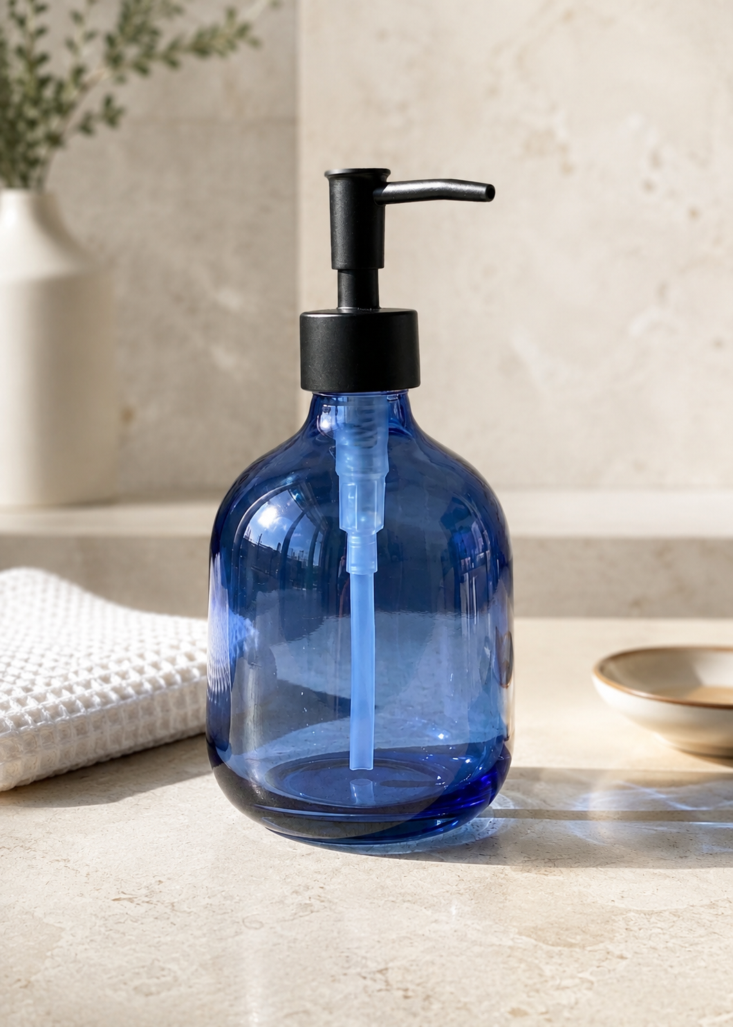 Indigo Glass Dispenser