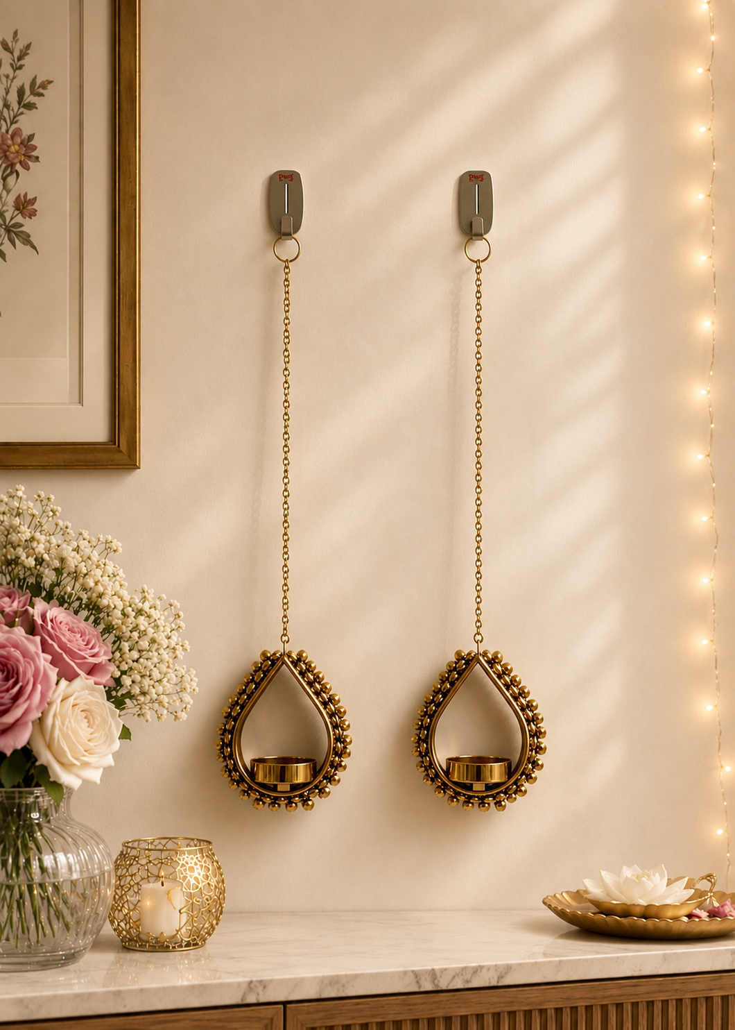 Saanvi Hanging T-Light - Set of 2