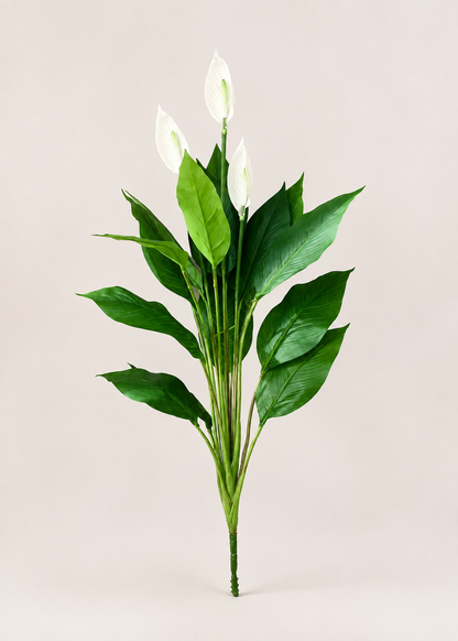 Artificial White Peace Lily Plant - 3.4 Feet