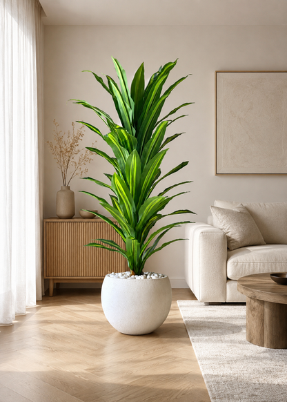 Artificial Tropical Dracaena Floor Plant  - 5 Feet