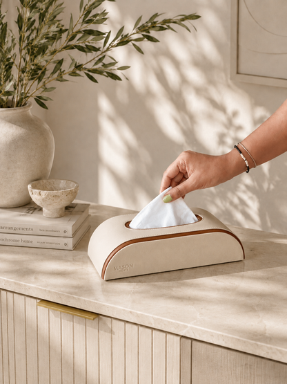 Naples Taupe Car Tissue Box