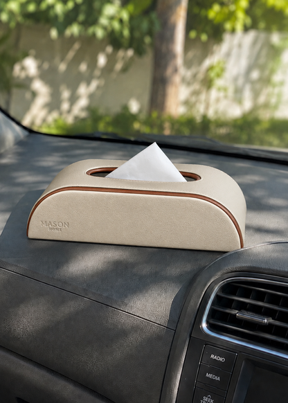 Naples Taupe Car Tissue Box