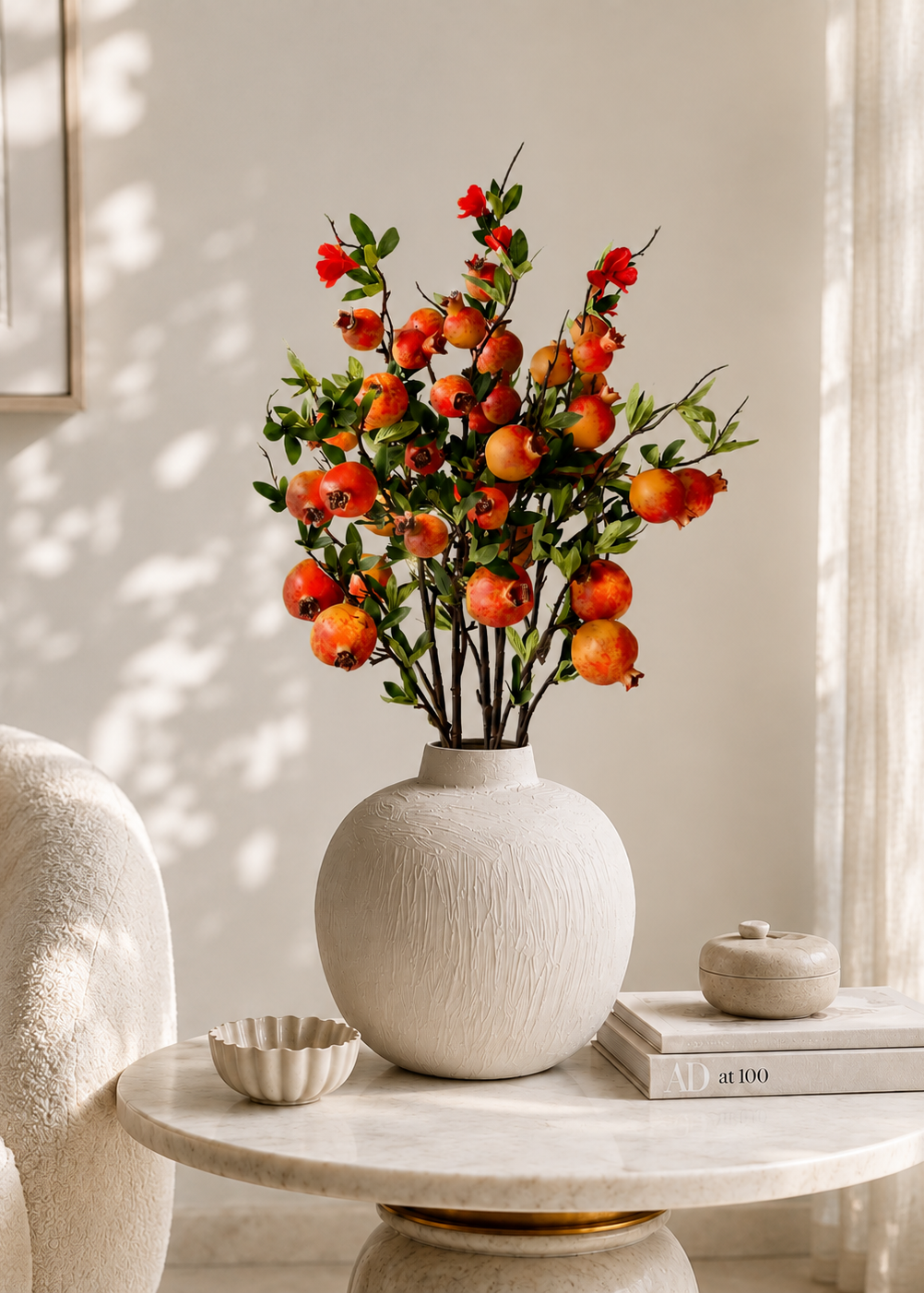 Artificial Pomegranate Stem - (Single Stem)