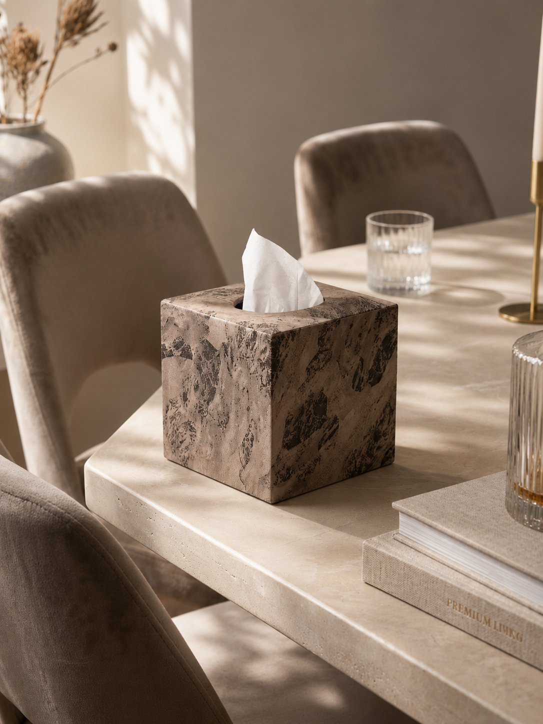 Indo Mocha Square Tissue Box