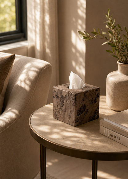 Indo Mocha Square Tissue Box