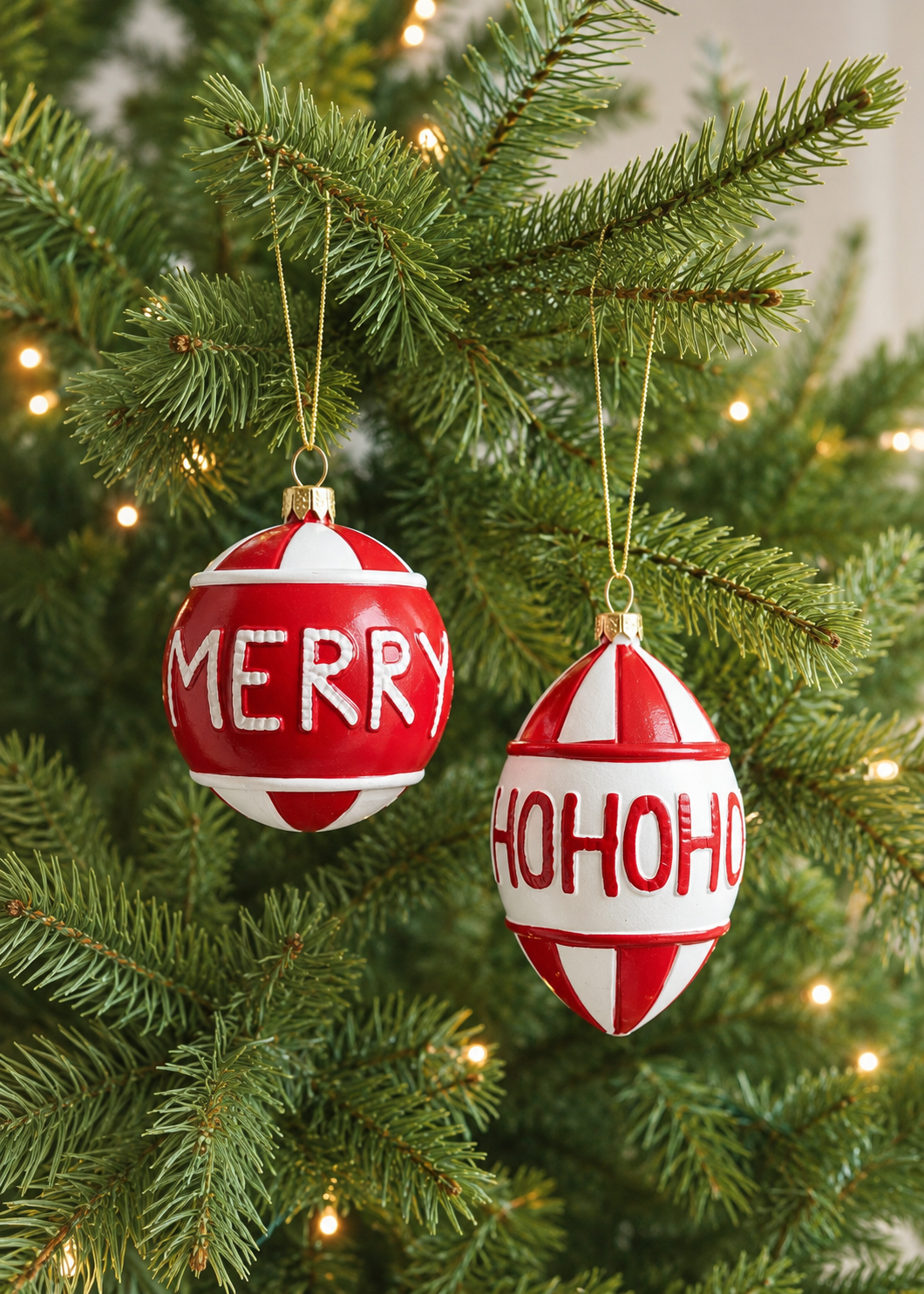 Santa’s Cheer Hanging - Set of 2