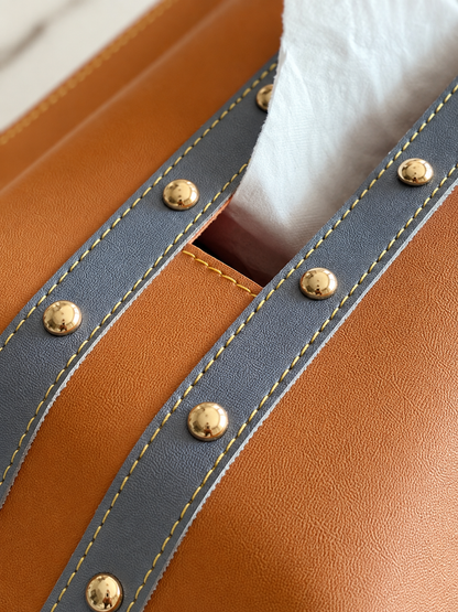 Tan &amp; Grey Tissue Cover