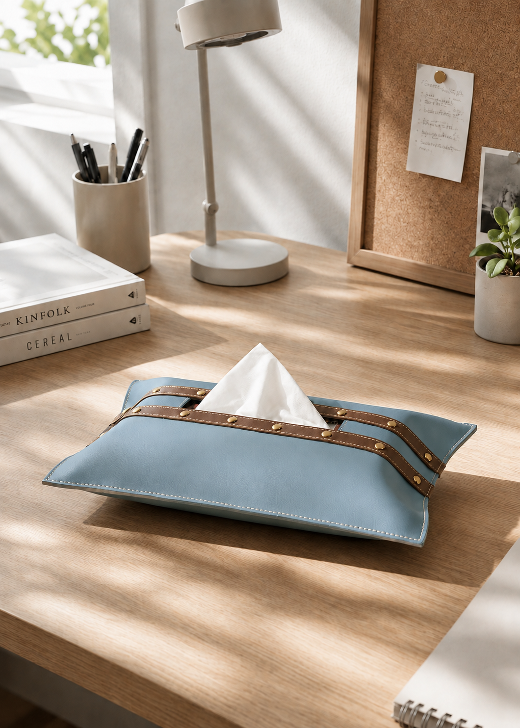 Blue &amp; Brown Tissue Cover