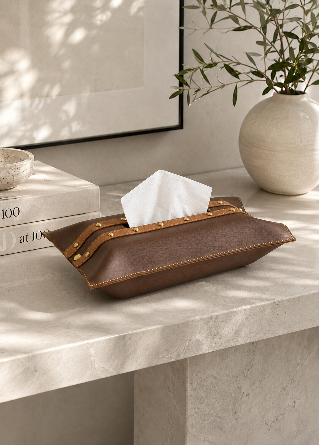 Brown &amp; Tan Tissue Cover