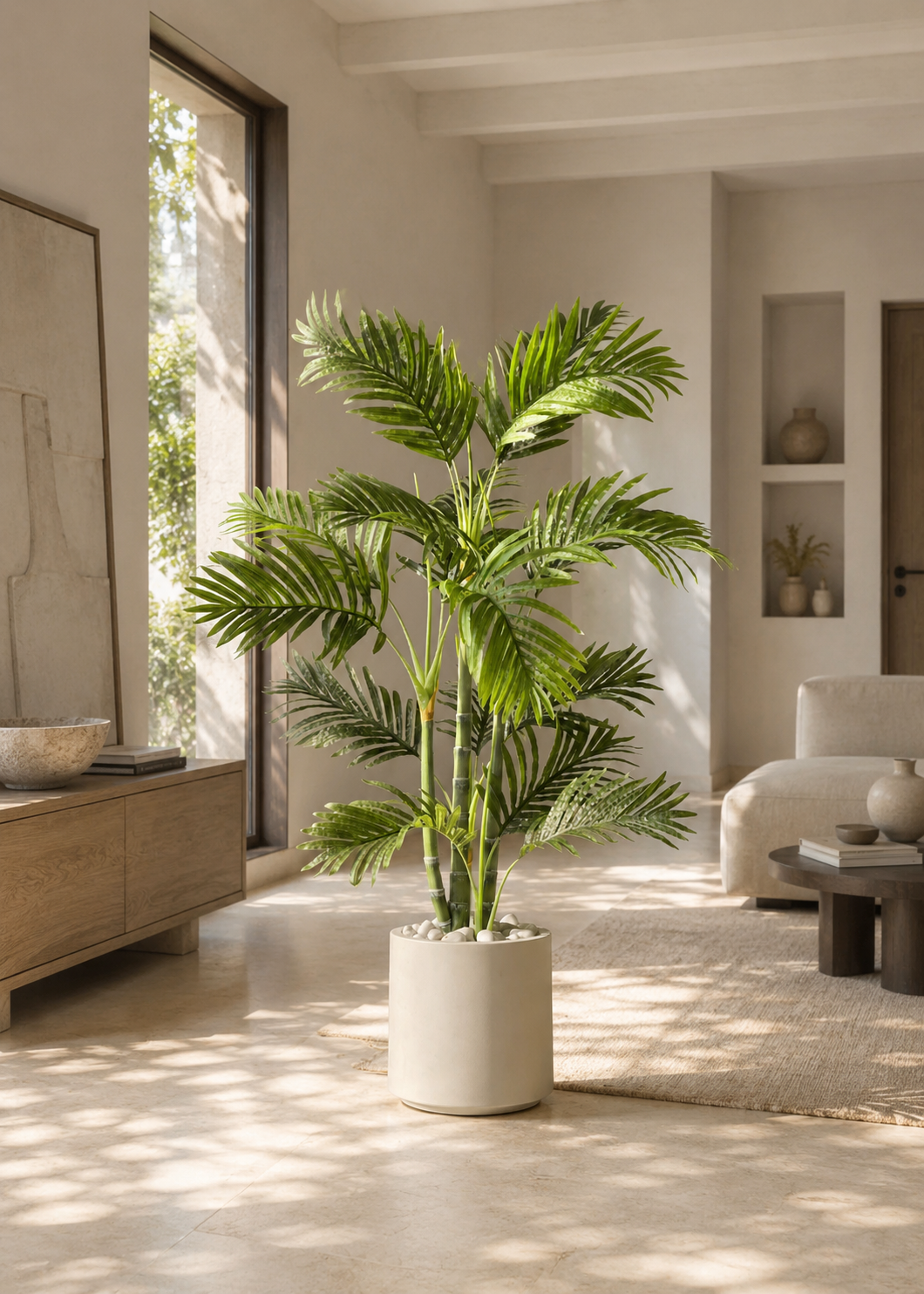Artificial Bamboo Palm Plant - 4.5 Feet