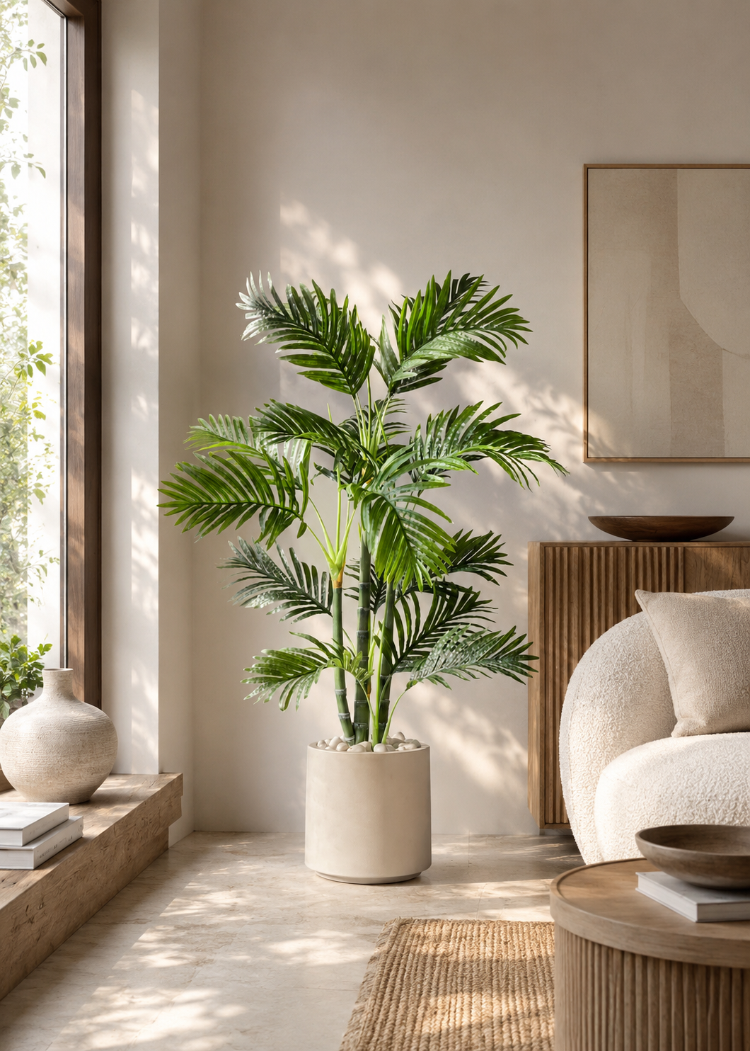 Artificial Bamboo Palm Plant - 4.5 Feet