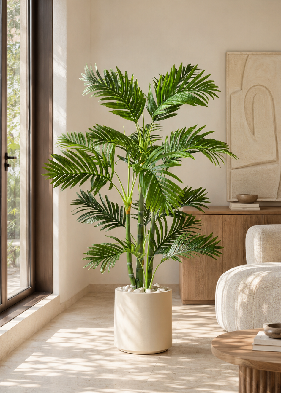 Artificial Bamboo Palm Plant - 4.5 Feet