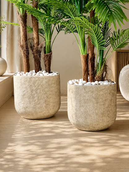 Veranda Square Planters  - Rustic Ivory